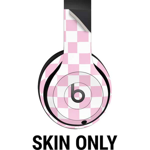 Pink and White Checkerboard Beats Studio Pro Wireless Headphones Skin