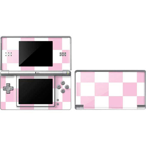 Pink and White Checkerboard Nintendo Skins