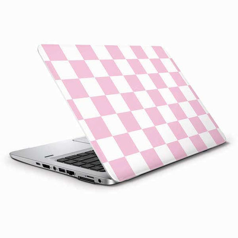 Pink and White Checkerboard HP Elitebook Skin
