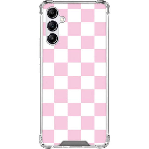 Pink and White Checkerboard Gabb Phone 4 Clear Case