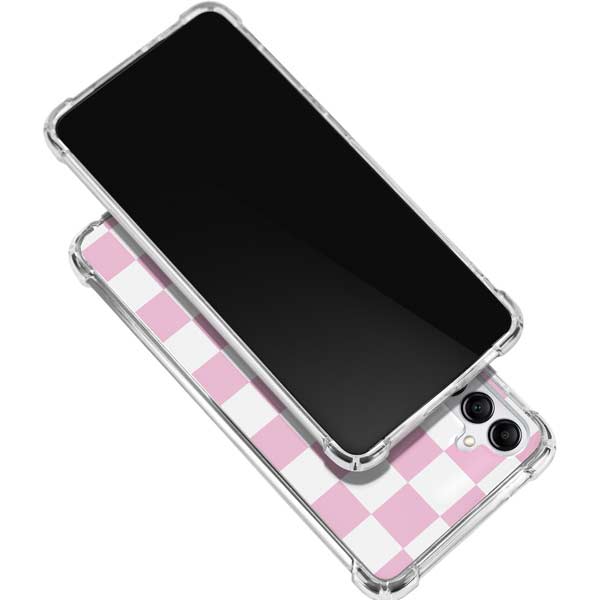 Galaxy Gabb 4 Pink and White Checkerboard Clear Case | Skinit Galaxy Gabb 4 Pink and White Checkerboard Clear Case | Skinit