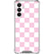 Pink and White Checkerboard Galaxy A16 5G Clear Case