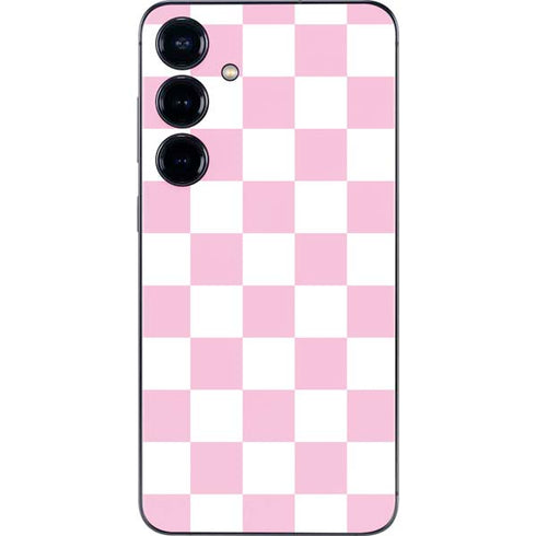 Pink and White Checkerboard Galaxy A16 5G Skin