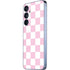 Pink and White Checkerboard Galaxy A35 5G Skin