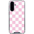 Pink and White Checkerboard Galaxy A36 5G Clear Case