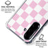 Pink and White Checkerboard Galaxy A36 5G Clear Case