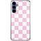 Pink and White Checkerboard Galaxy A55 5G Clear Case