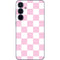 Pink and White Checkerboard Galaxy A55 5G Skin