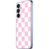 Pink and White Checkerboard Galaxy A55 5G Skin
