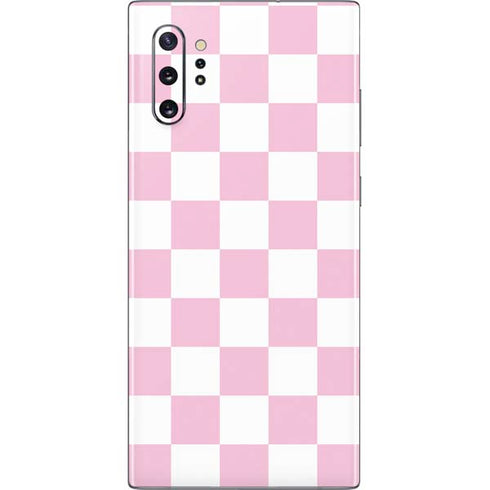 Pink and White Checkerboard Galaxy Note 10 Plus Skin