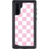 Pink and White Checkerboard Galaxy Cases