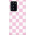 Pink and White Checkerboard Galaxy Cases