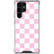 Pink and White Checkerboard Galaxy S23 Ultra Clear Case