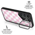 Pink and White Checkerboard Galaxy S25 Kickstand Case