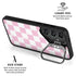 Pink and White Checkerboard Galaxy S25 Plus Kickstand Case