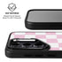 Pink and White Checkerboard Galaxy S25 Plus Kickstand Case