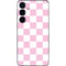 Pink and White Checkerboard Galaxy S24 Plus Skin