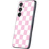 Pink and White Checkerboard Galaxy S25 Plus Skin