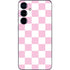 Pink and White Checkerboard Galaxy S24 Skin