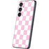 Pink and White Checkerboard Galaxy S24 Skin