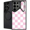 Pink and White Checkerboard Galaxy S25 Ultra Kickstand Case