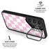 Pink and White Checkerboard Galaxy S25 Ultra Kickstand Case