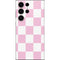 Pink and White Checkerboard Galaxy S24 Ultra Skin
