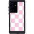 Pink and White Checkerboard Galaxy S24 Ultra Waterproof Case