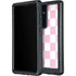 Pink and White Checkerboard Galaxy S24 Ultra Waterproof Case