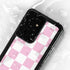 Pink and White Checkerboard Galaxy S24 Ultra Waterproof Case