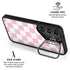 Pink and White Checkerboard Galaxy S25 FE Kickstand Case