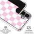 Pink and White Checkerboard Galaxy S26 Clear Case