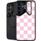 Pink and White Checkerboard Galaxy S26 Plus Kickstand Case