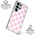 Pink and White Checkerboard Galaxy S26 Ultra Clear Case
