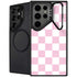 Pink and White Checkerboard Galaxy S26 Ultra Kickstand Case