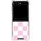 Pink and White Checkerboard Galaxy Z Flip6 Clear Case