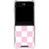 Pink and White Checkerboard Galaxy Z Flip6 Clear Case