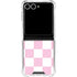 Pink and White Checkerboard Galaxy Z Flip7 Clear Case