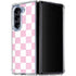 Pink and White Checkerboard Galaxy Z Fold5 5G Clear Case