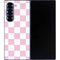 Pink and White Checkerboard Galaxy Z Fold6 Skin