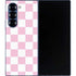 Pink and White Checkerboard Galaxy Z Fold6 Skin