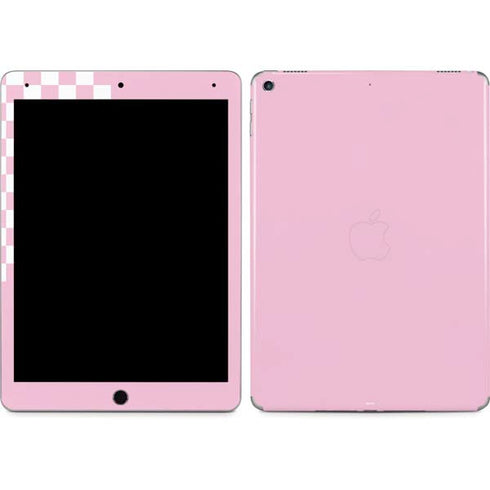 Pink and White Checkerboard iPad Skins