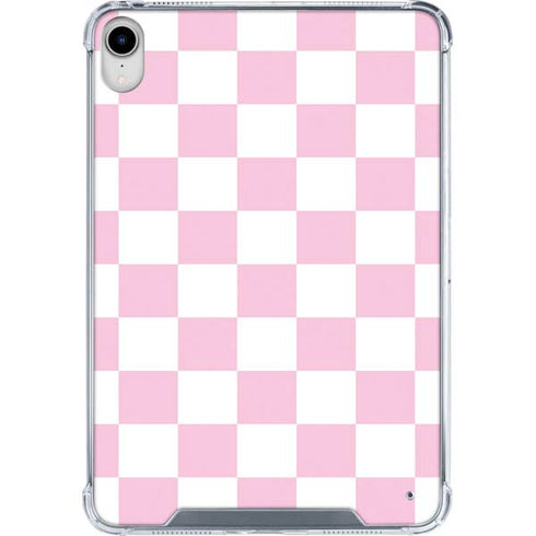 Pink and White Checkerboard iPad 11th Gen (2025) Clear Case