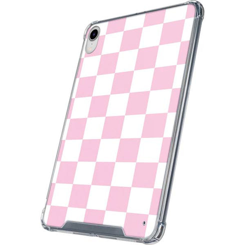 Pink and White Checkerboard iPad 11th Gen (2025) Clear Case