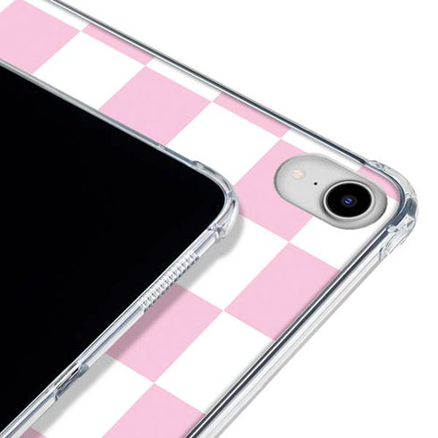 Pink and White Checkerboard iPad 11th Gen (2025) Clear Case