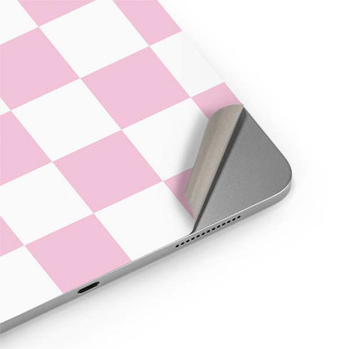 Pink and White Checkerboard Apple iPad Air Skin