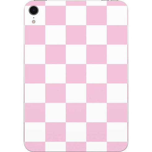 Pink and White Checkerboard Apple iPad Mini Skin