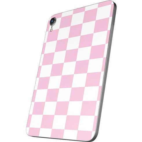 Pink and White Checkerboard Apple iPad Mini Skin
