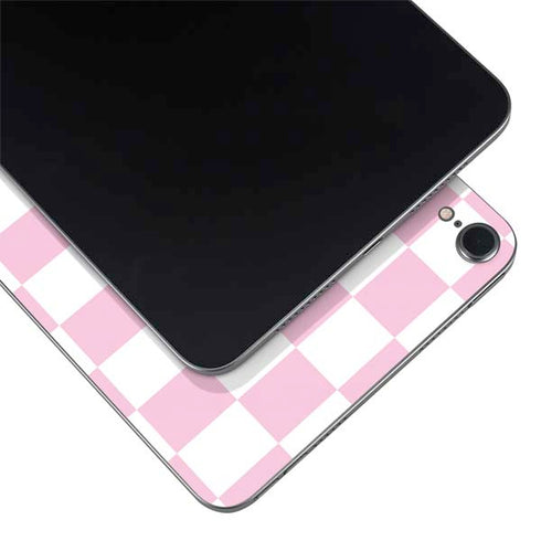 Pink and White Checkerboard Apple iPad Mini Skin