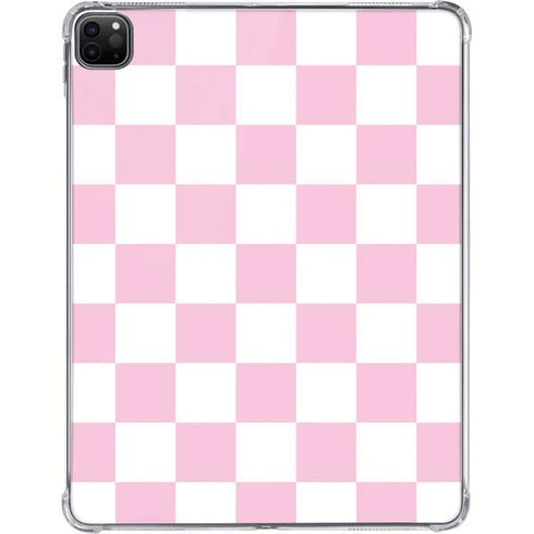 Pink and White Checkerboard iPad Pro 11in (2024) Clear Case
